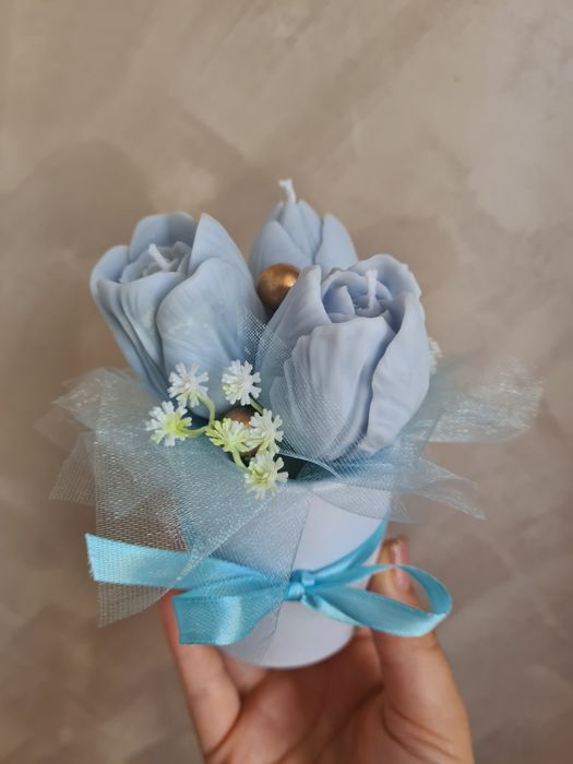 Букет от соеви свещи