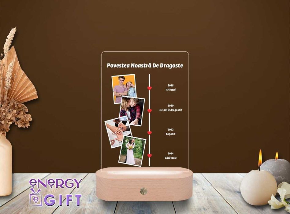 Lampa Led Personalizata – Povestea Noastră