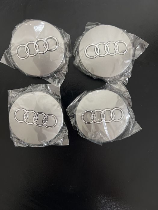 Set capace jante aliaj Audi A1 A2 A3 A4 A5 A6 Q3 Q5 60 mm 61 mm 69 mm negru sau argintiu
