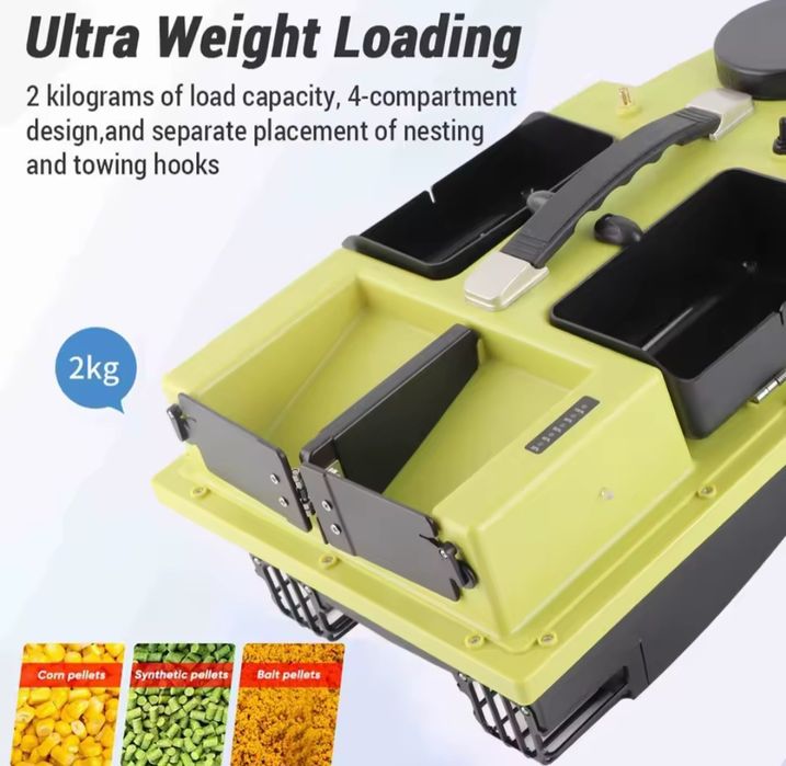 Лодка за захранка D19 с GPS ТОП ЦЕНА с 2 батерии,сак,зарядно и за кола