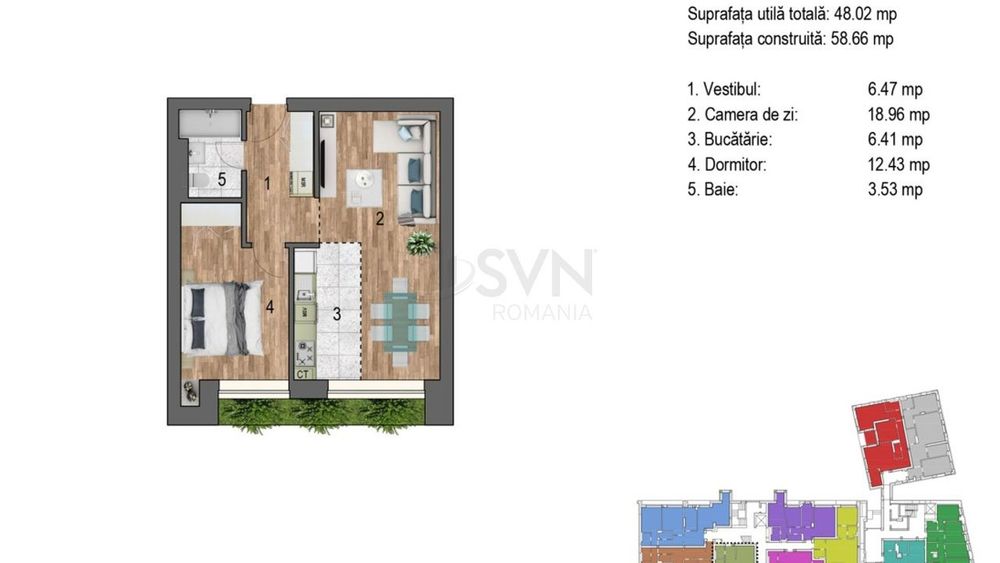Timpuri Noi l Apartament 2 camere l Ansamblu Rezidential
