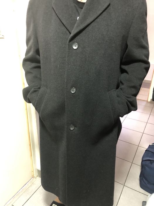 Palton Bugatti, negru, lung
