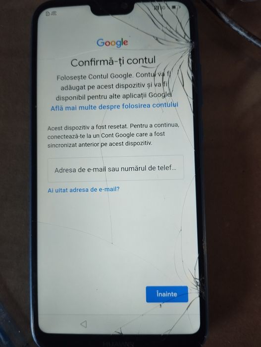 Huawei p20 lite sticla sparta display funcțional