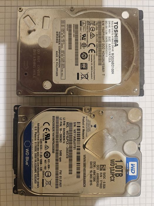 Lot 4 memorii laptop 8gb ddr3 si 2 harduri laptop de 1 terra 100% viat