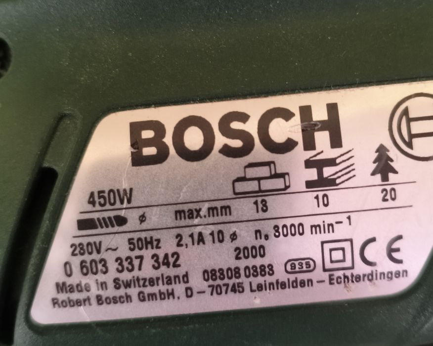 Bormașină electrică Bosch 13mm, 450W