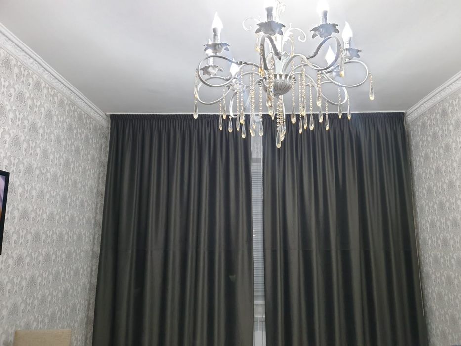 Портьеры благородные темно серые