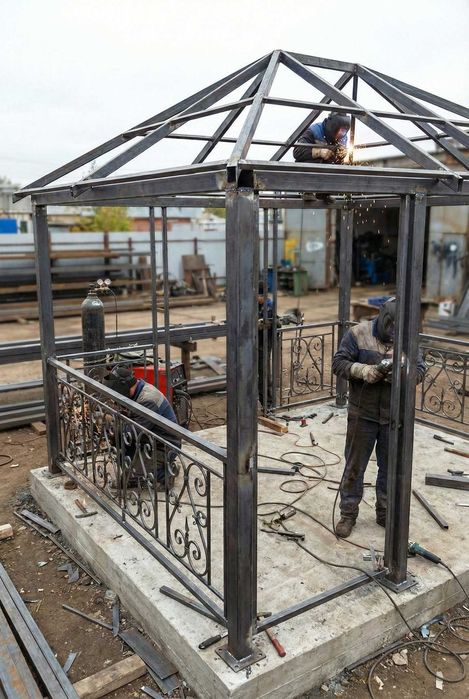 cadre teava , pergole si balansoar metalic, foisor profile metalice