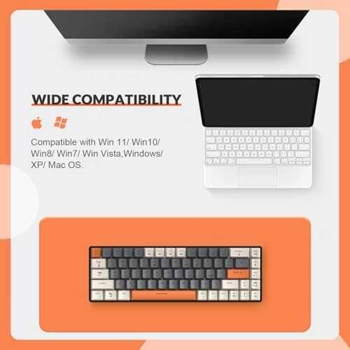 Механична клавиатура Yindiao T8 RGB 60% Brown