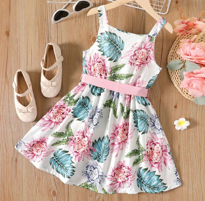 Детска рокля с панделка