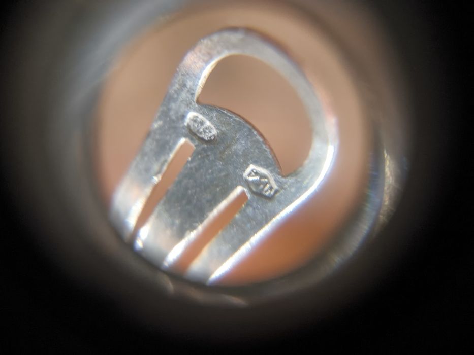 две  обеци за уши са с рамка от сребро 800 камея