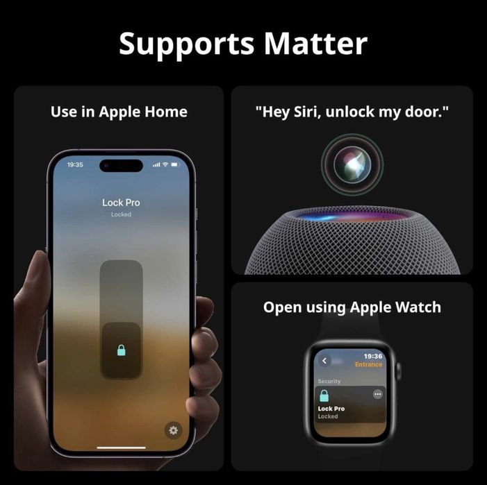 Ключалка за врата SwitchBot Wifi Smart Door Lock Pro Троен Комплект