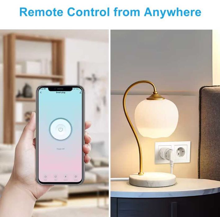 Set 2 prize inteligente Zigbee cu măsurare a curentului, pachet de 2