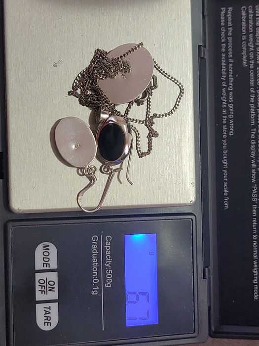 Ag14, set argint 925, nou/marcat, masiv, 3 piese