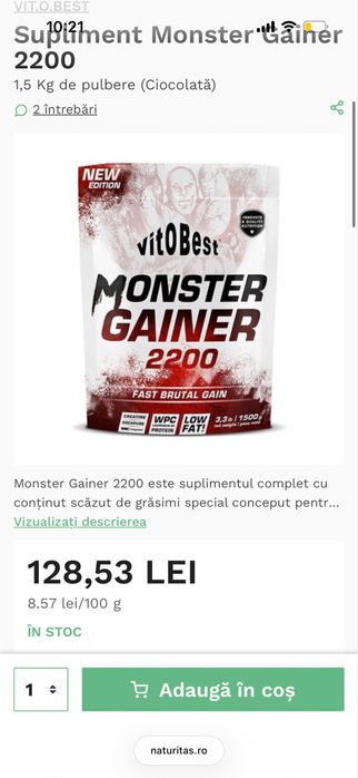Vitobest Monstrous Gainer