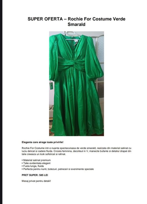 Rochie  verde lunga