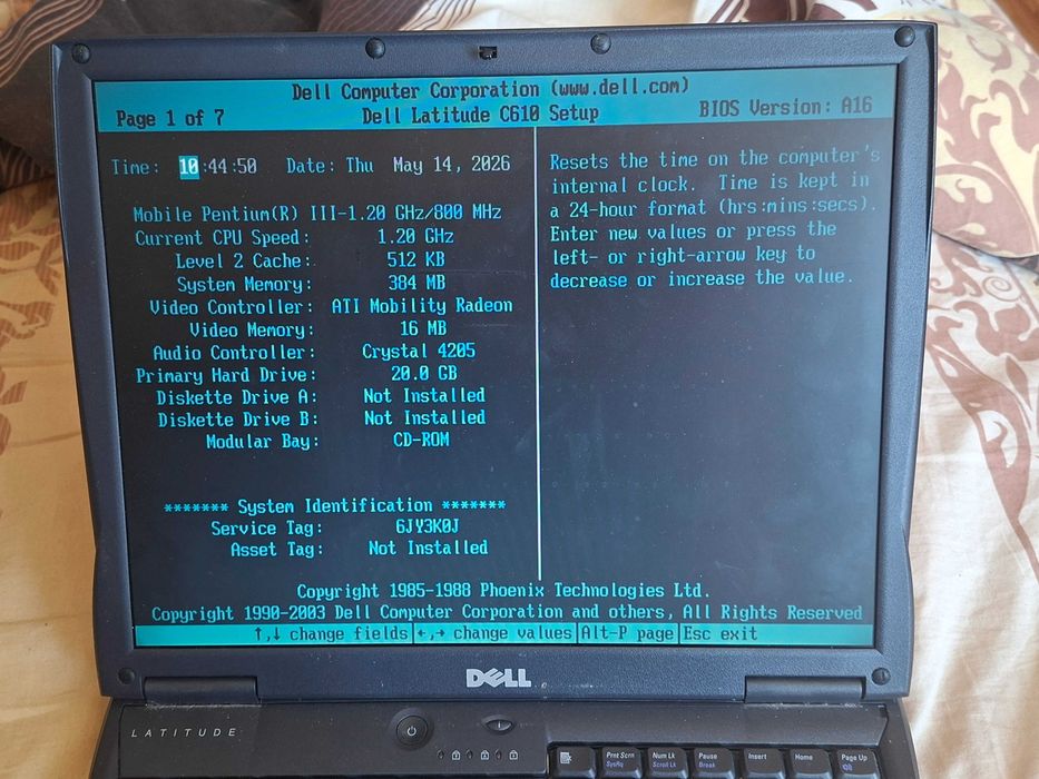 Лаптоп Dell Latitude C610.Model No:PP01L. Супер рядък и колекционерски.