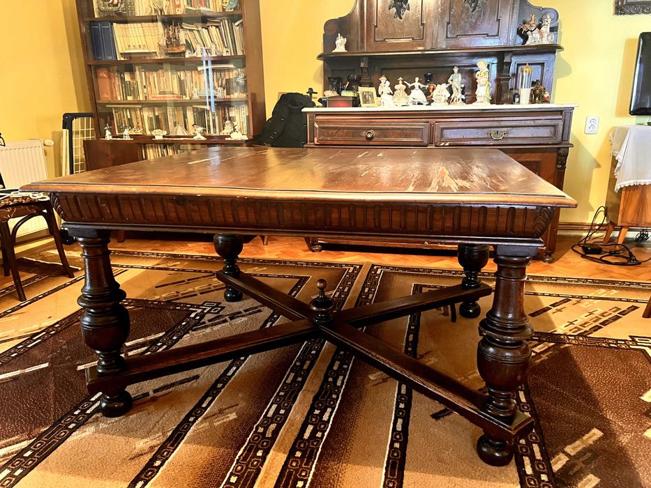 Mobilier monumental de epocă austro-ungar | cca. 1880–1905 | lemn masiv, marmură originală | piesă de colecție
