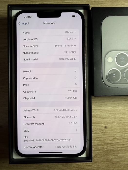 Vand iPhone 13 PRO MAX 128GB