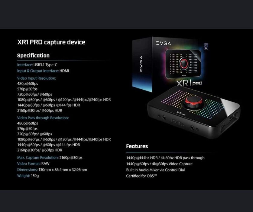 EVGA XR1 Pro Capture Card
