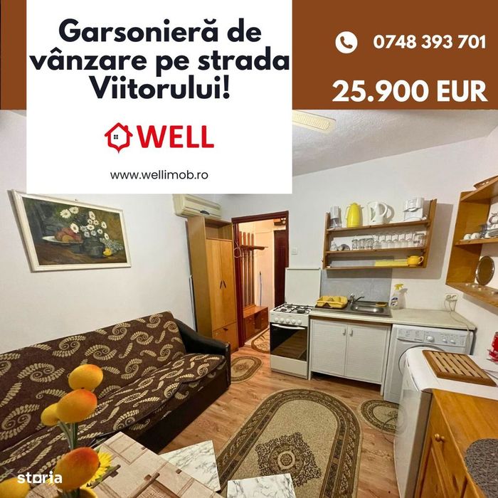 Garsonieră de vânzare în Sfântu Gheorghe, pe strada Viitorului!