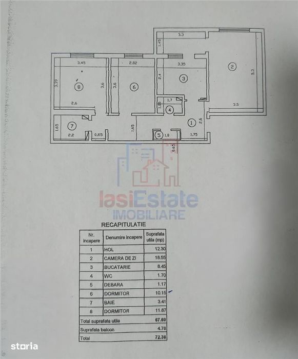 Apartament 3 camere decomandat - Stare impecabila