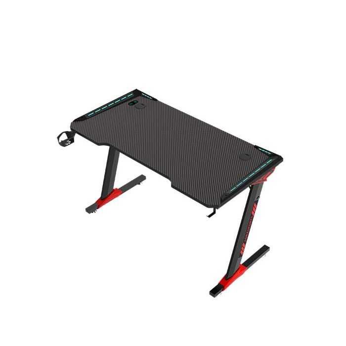 Геймърско компютърно бюро  RGB,  повърхност от карбонови влакна №7