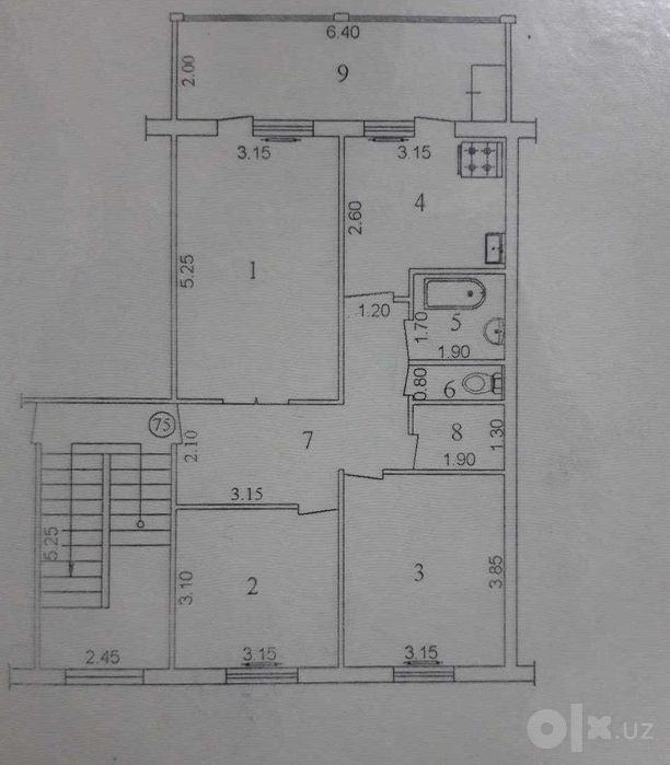 Продаю квартиру.Юнусабад 14 БАХОР РЕСТОРАН   3В4 /3/5 Ипотека есть