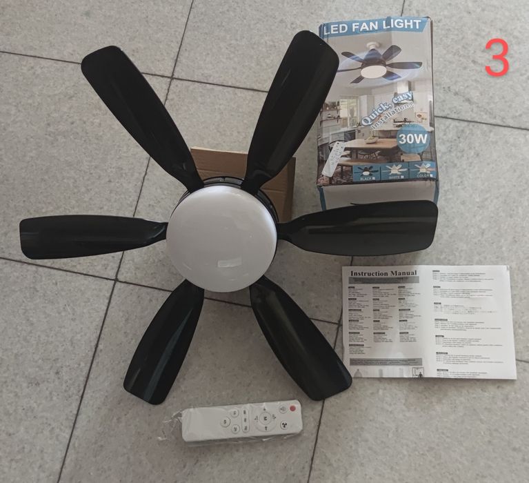 Таванен вентилатор 30W-40W 6перки