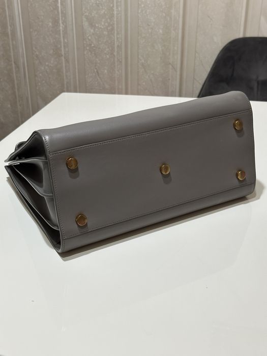 Дамска кожена чанта Saint Laurent Sac De Jour Large / Grey