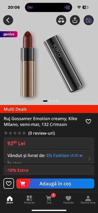 Ruj Kiko Milano Profesional,Solid.