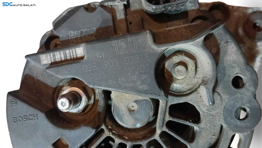 Alternator 120A 14V Seat Alhambra 1.9 TDI 1998 - 2010 Cod 028903028E, 0124515010, 038903024F [MX0296]