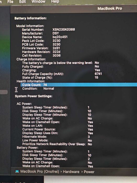 MacBook Pro 15 2018 i7, 32gb ram, touchbar, 500gb ssd, laptop apple