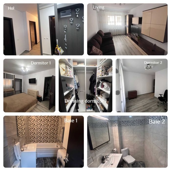 Inchiriez apartament 3 camere in Popesti Leordeni, zona 