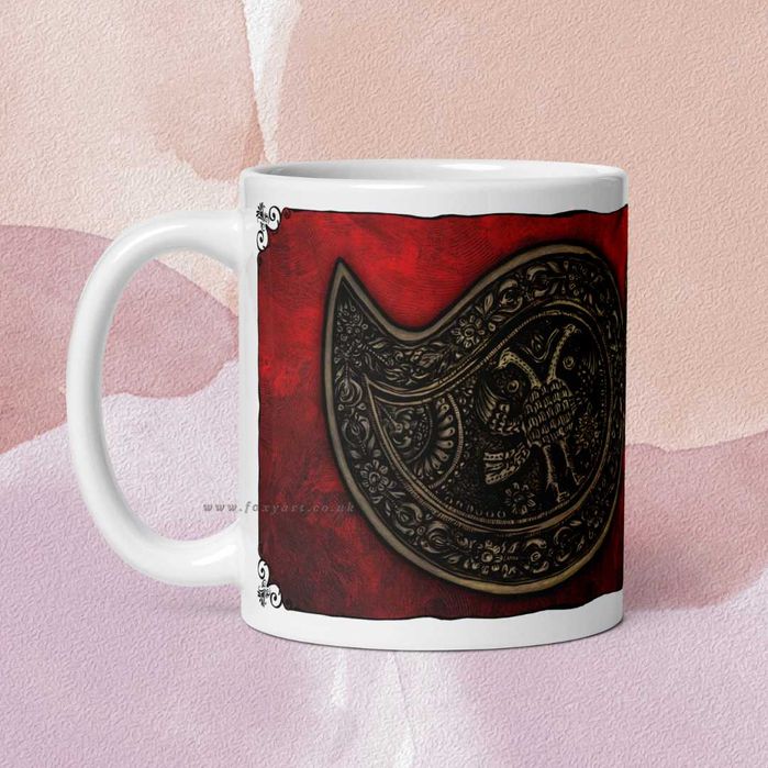 Керамична чаша с принт рисунка на Котленска пафта