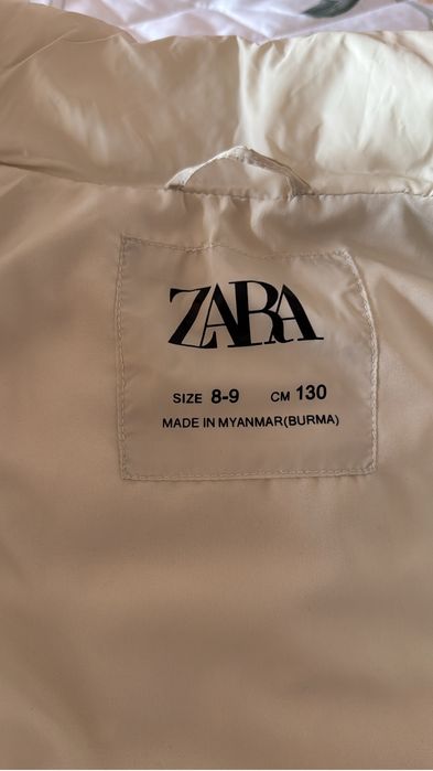 Продам пуховик zara для девочки размер 130
