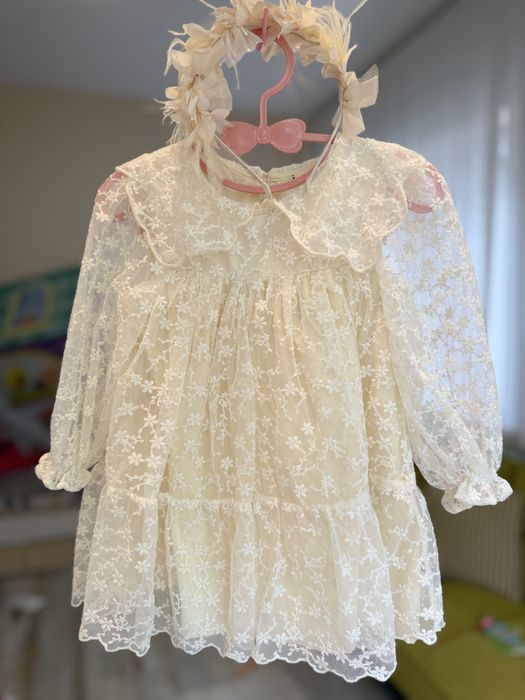 Рокля с диадема за повод 86см