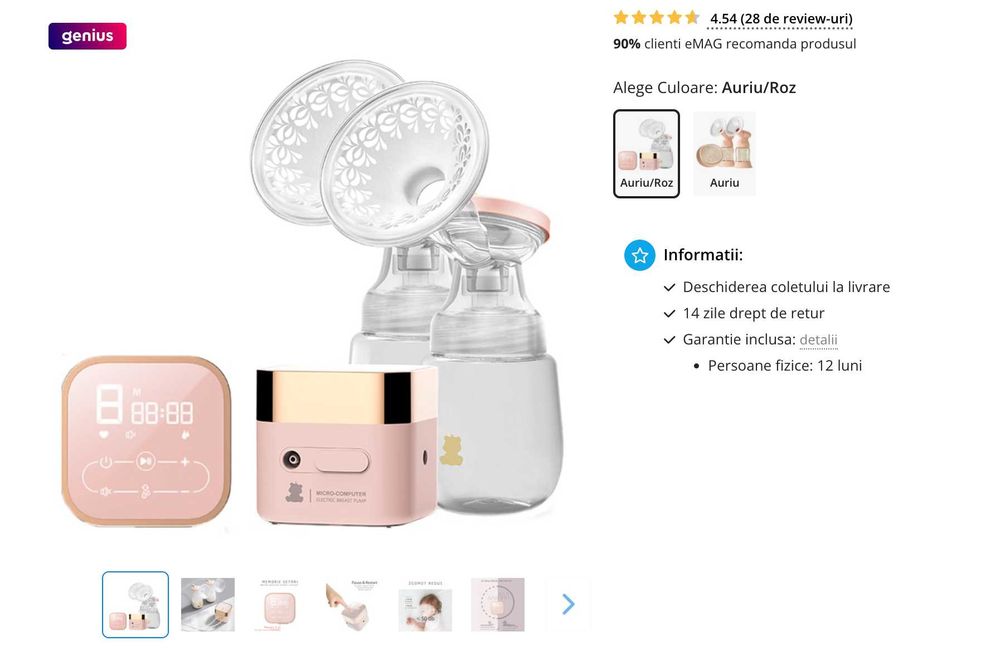 Pompa de sân electrică dublă CLD Care Love Devotion