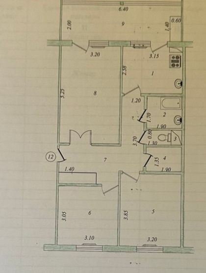 Продается 3х комнатная квартира на куйлюк 5 массив (RV33)