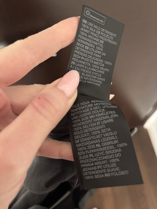 Нова черна копринена риза от & Other Stories