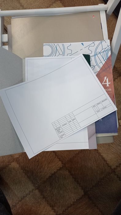 Папки для черчения со штампом