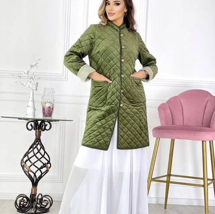 Национальная одежда шапан чапан зеленый