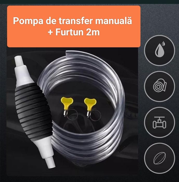 Pompa de transfer manuala cu furtun