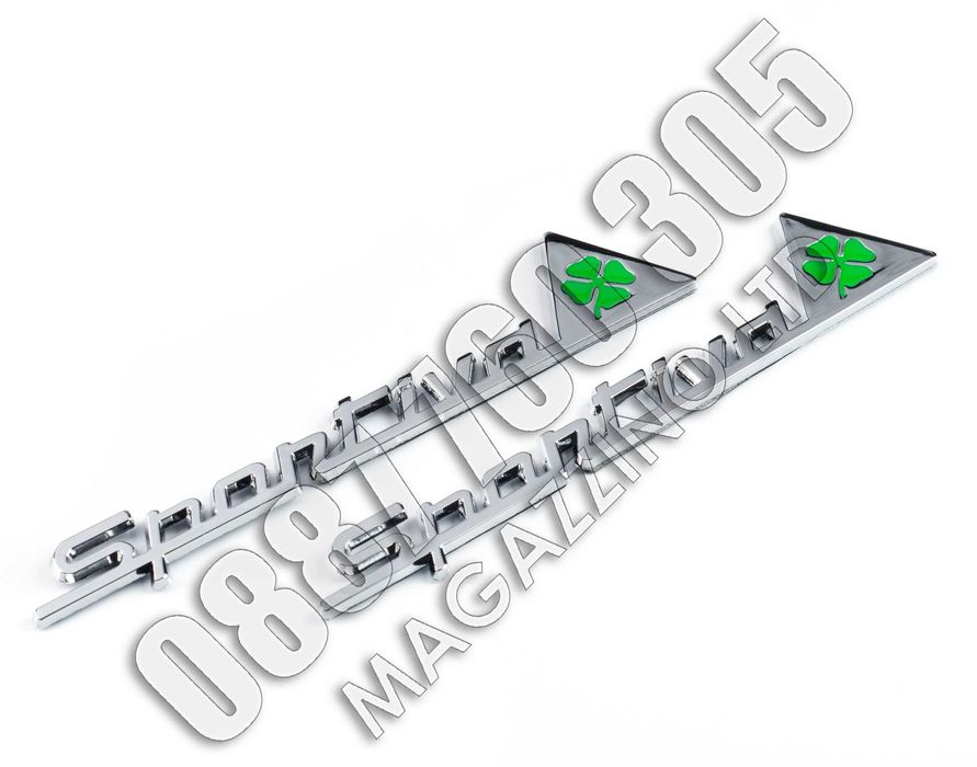 Емблеми за Калник Alfa Romeo Sportiva за Жулиета Хромирани Черен Мат