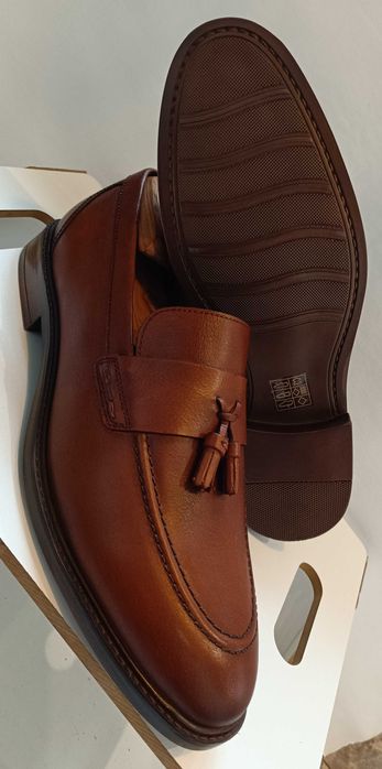 Pantofi loafer 45 tassel premium Red Tape NOI piele naturala moale