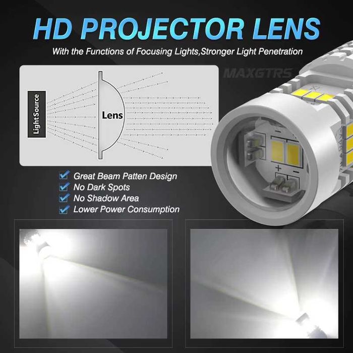 W21W T20 7440 LED 1400LM Canbus Лампи / Крушки MAXGTRS