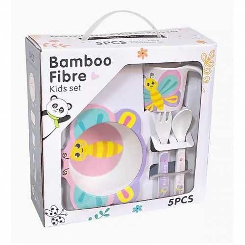 Детски комплект за хранене Bamboo Butterfly прибори за хранене