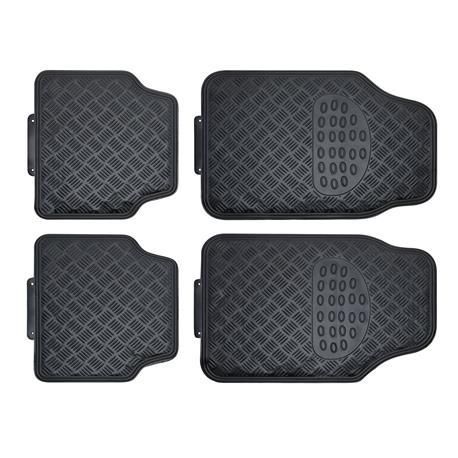 стелки за кола pvc alu look черни пияно лак 4броя sumex apa5000