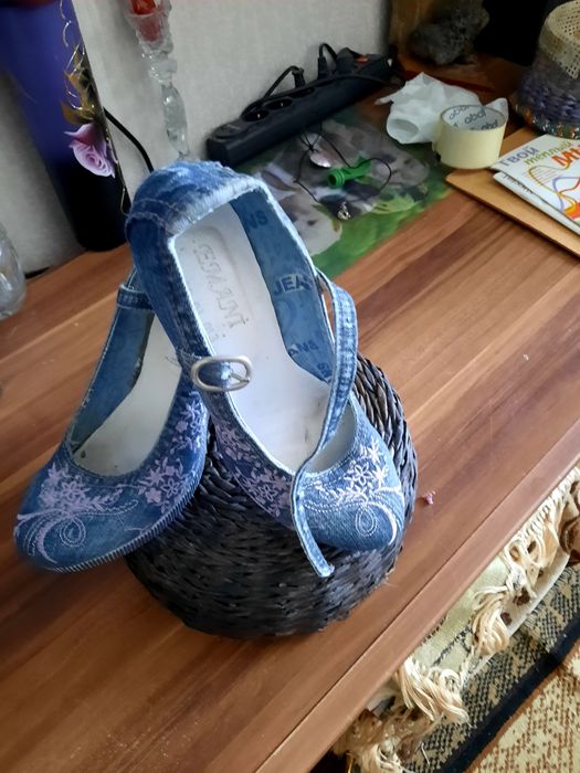 Туфли джинсовые женские