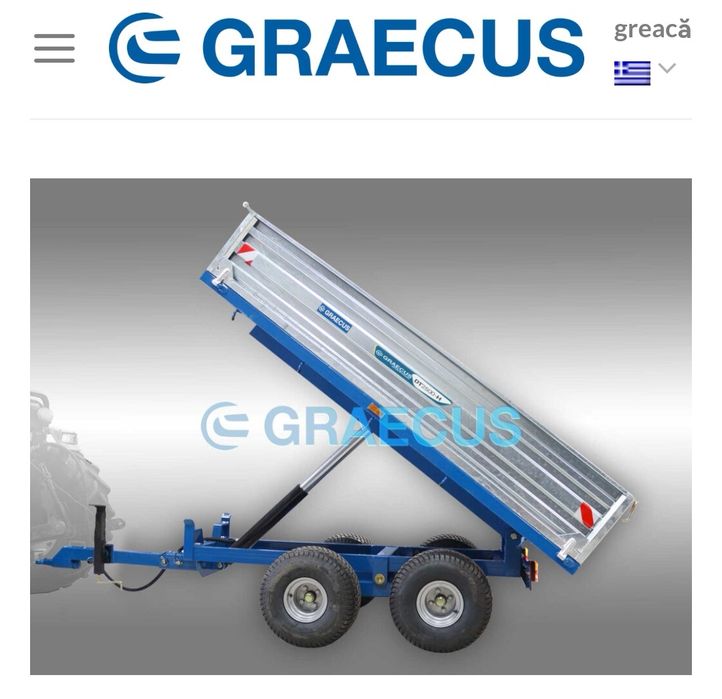 Remorcă Basculabilă Graecus pentru Tractor Japonez – Piese pe Stoc