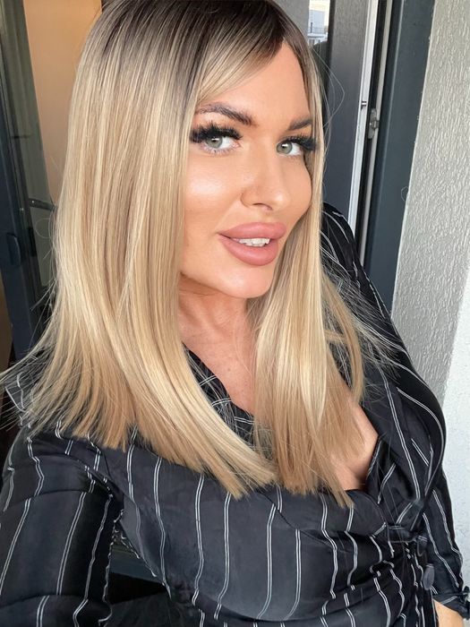 Peruca  scurta  blond natural